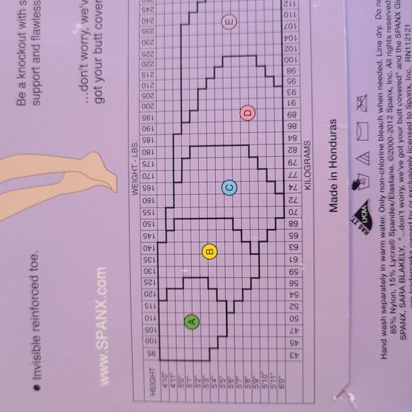 Spanx All the Way Super Control Full Length Pantyhose NEW Size D Nude - Picture 5 of 5